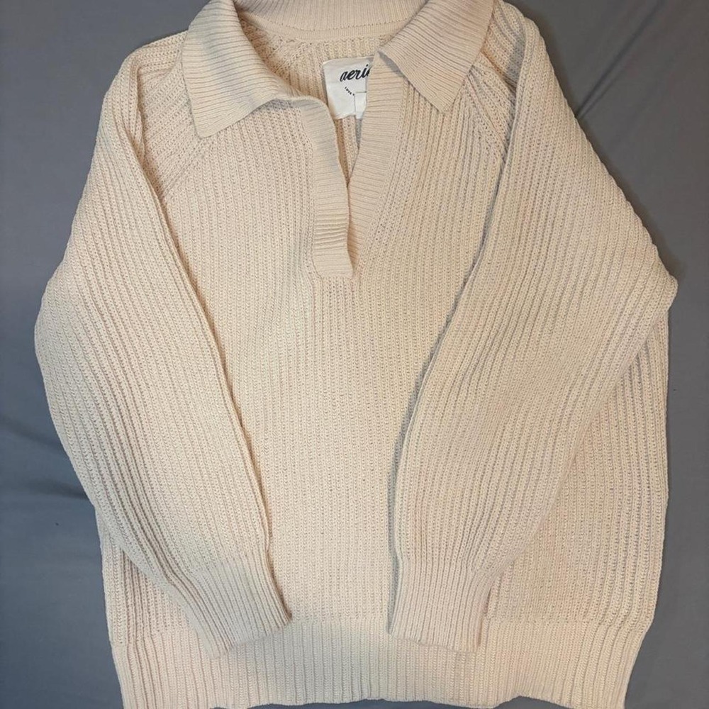 Aerie cozy polo sweater